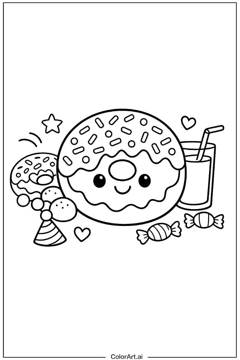 Sprinkled donut Donut Design 2