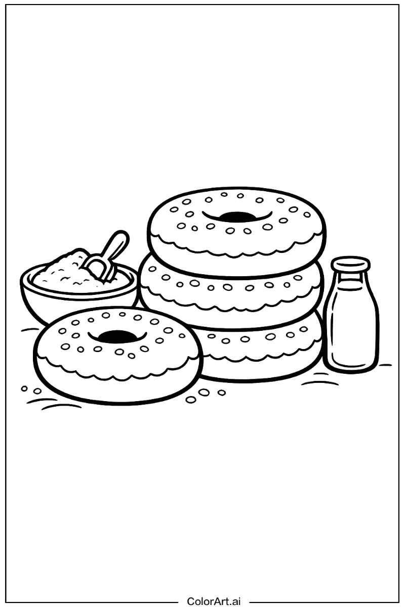 Powdered donut Donut Scene 2