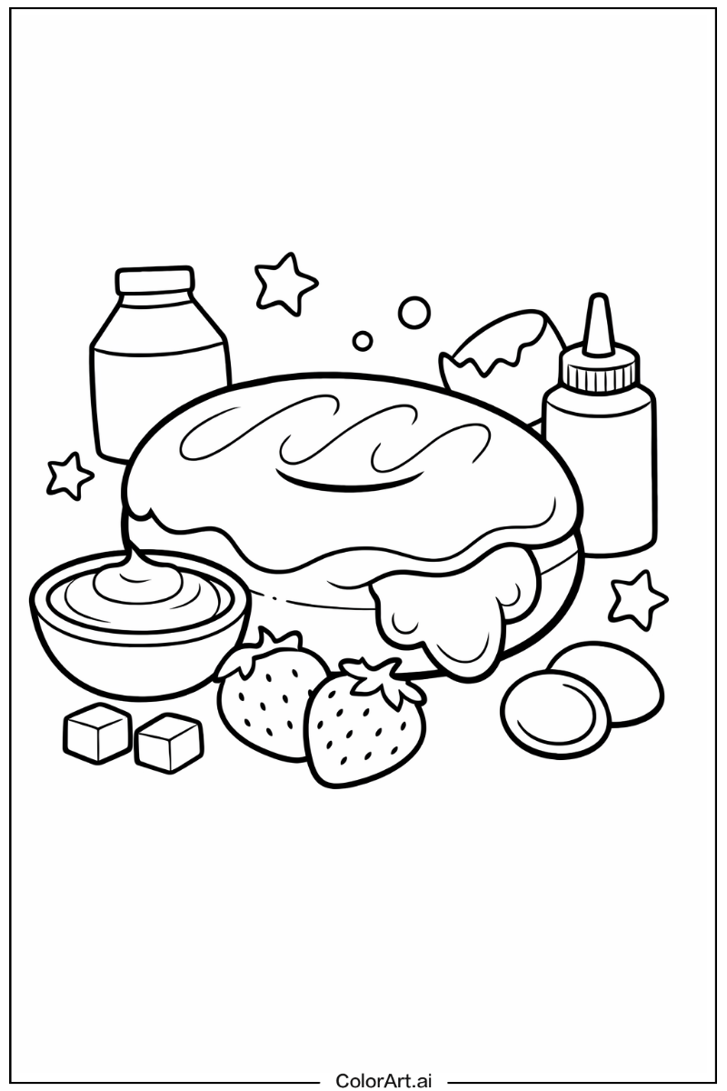 Donut with Custard donut Theme