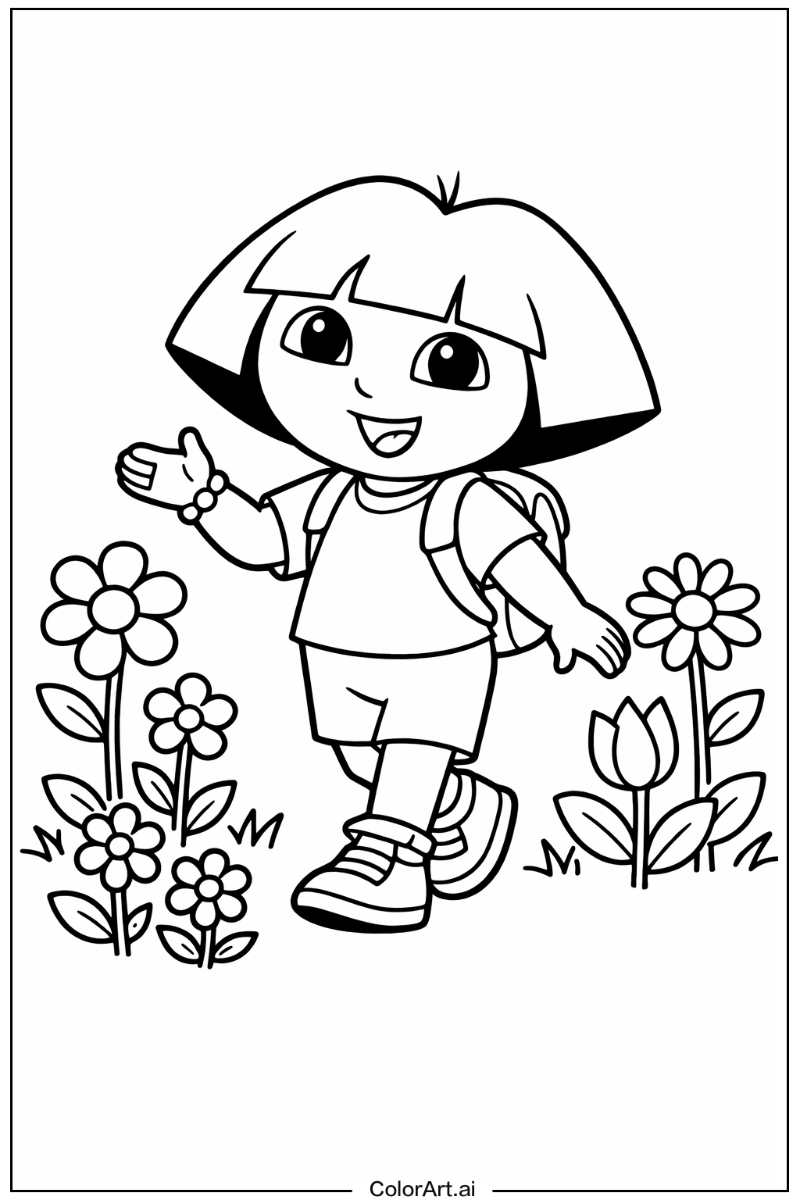 47 Free dora the explorer Coloring Pages