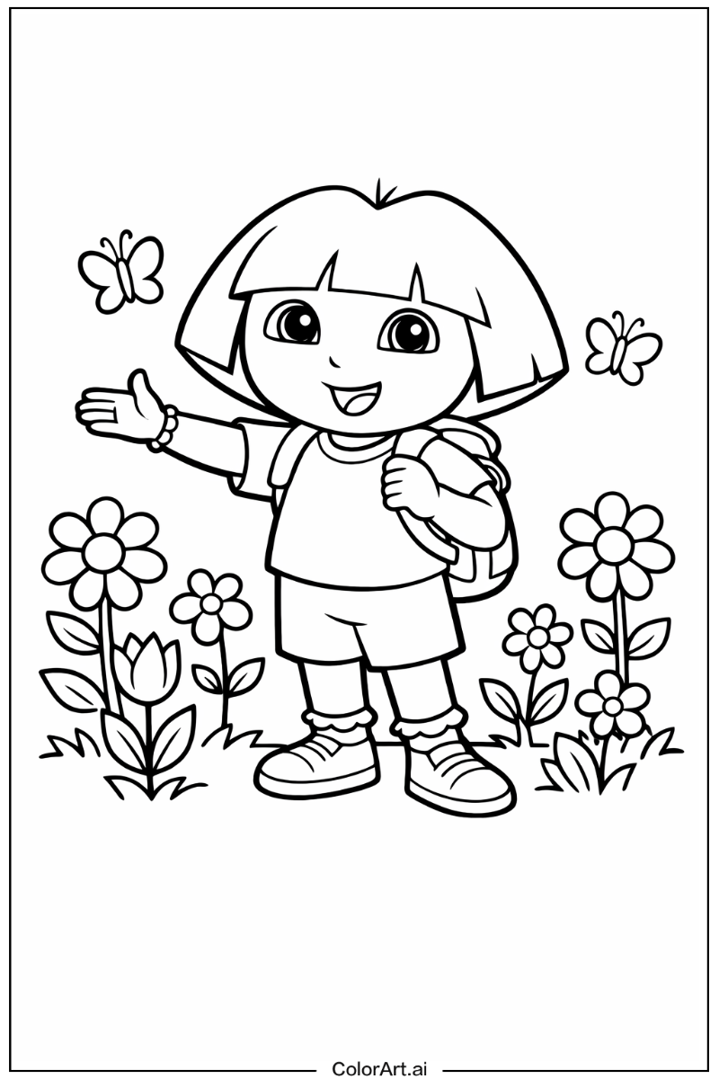 dora the explorer in a Garden 4