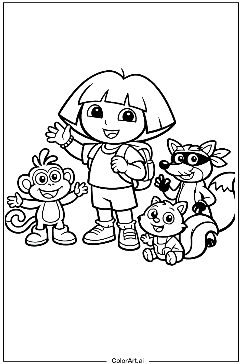 dora the explorer with Friends 4