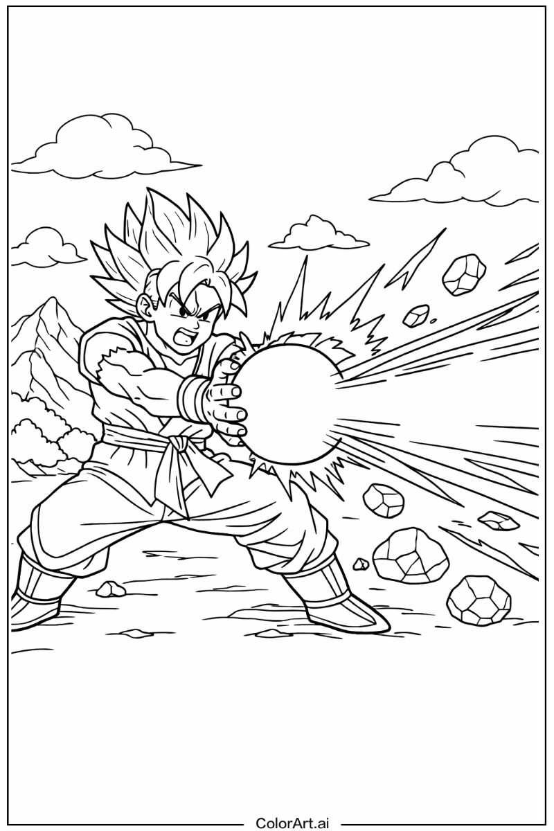 Kamehameha Dragon ball z goku Scene