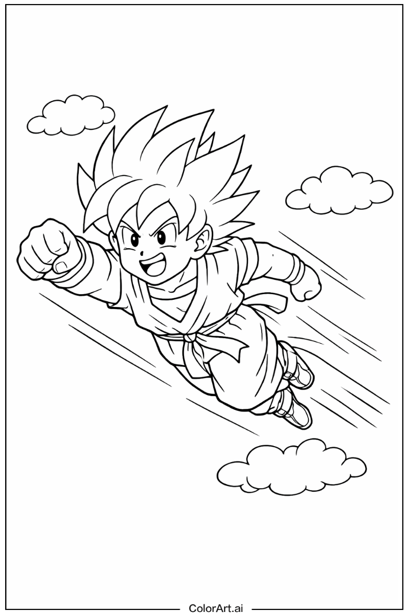Flying Dragon ball z goku Design