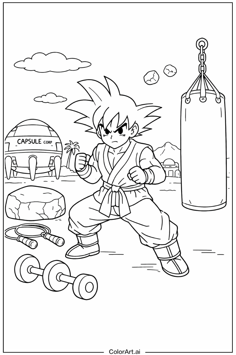 Training Dragon ball z goku Design