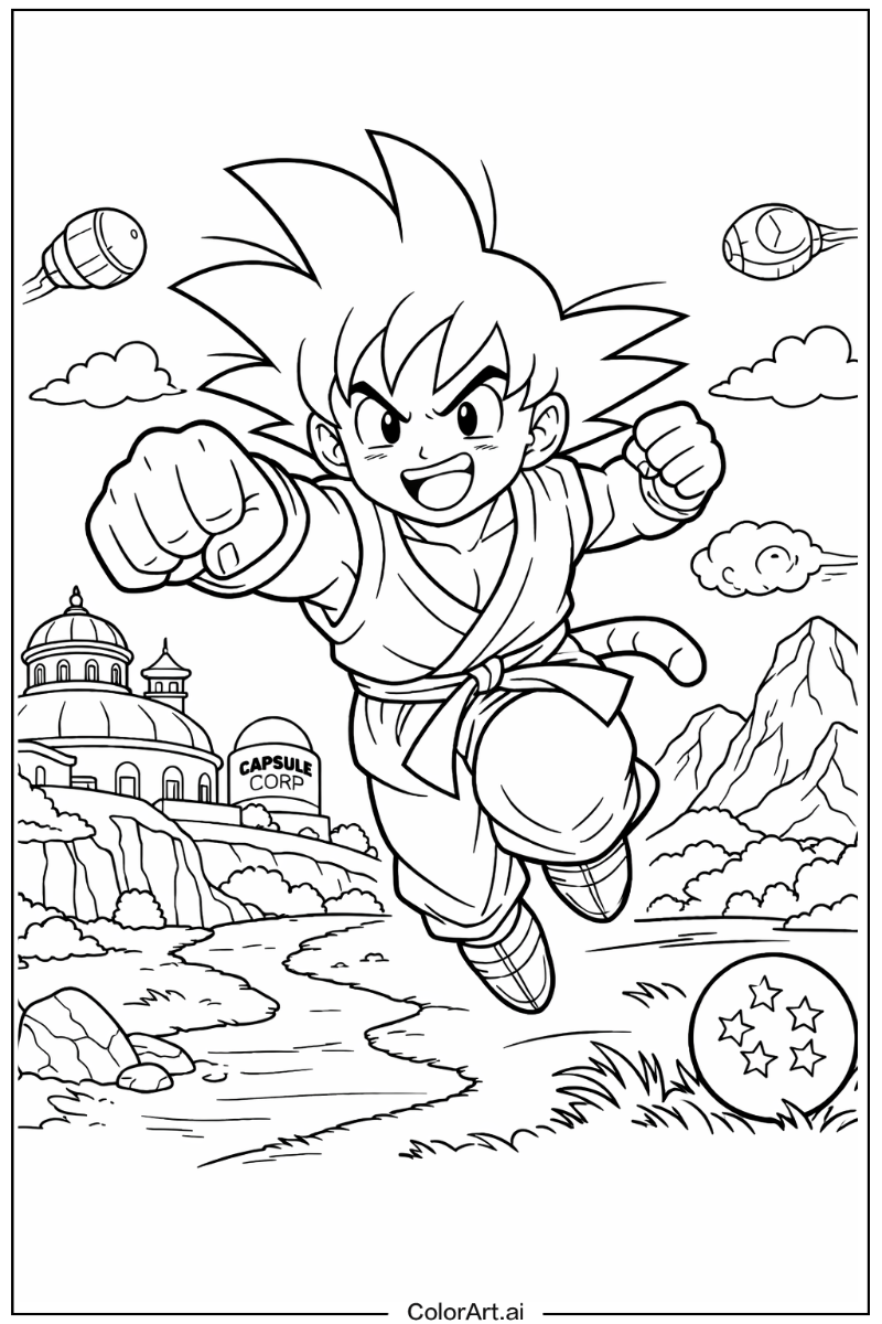Earth Dragon ball z goku Scene