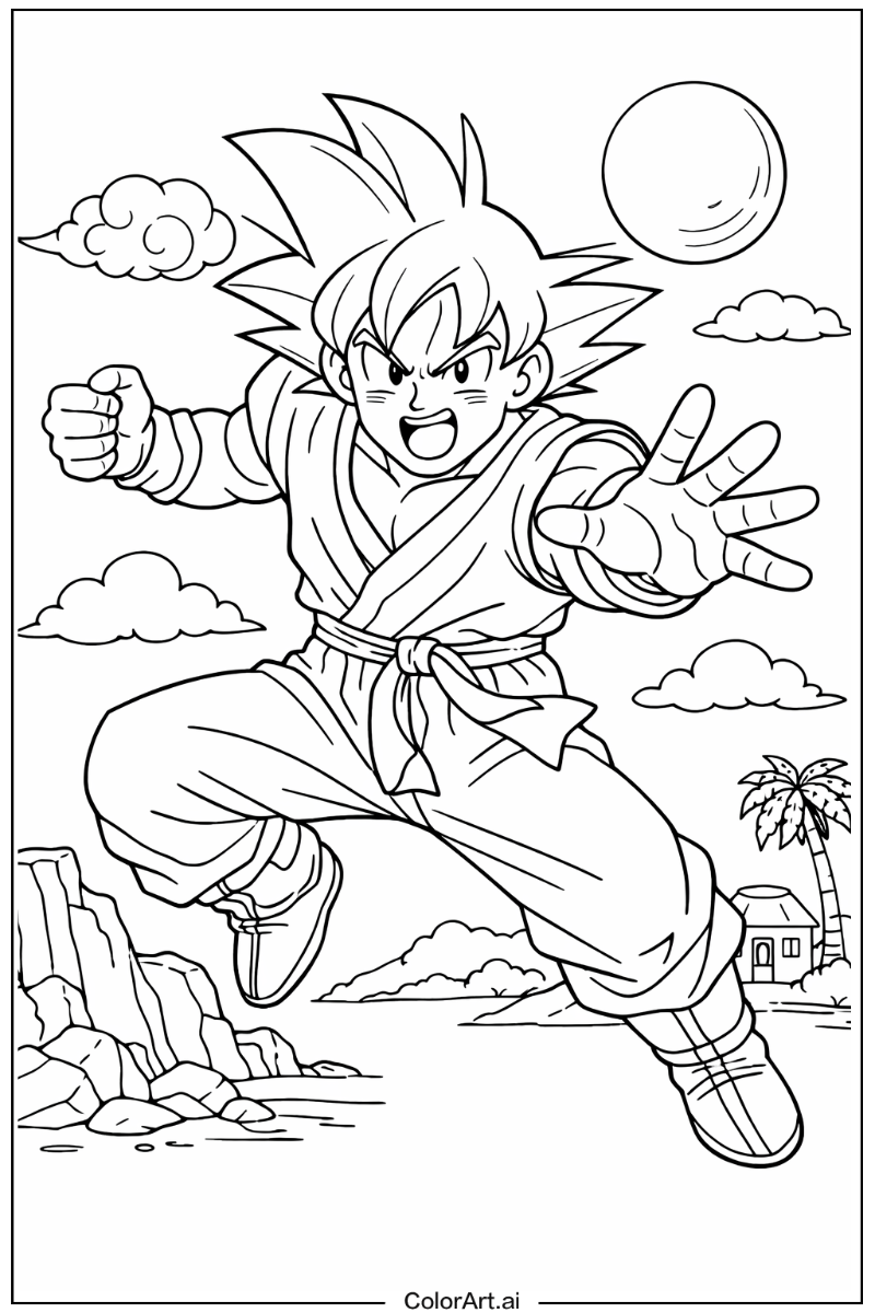 Dragon ball z goku with Son goku Theme