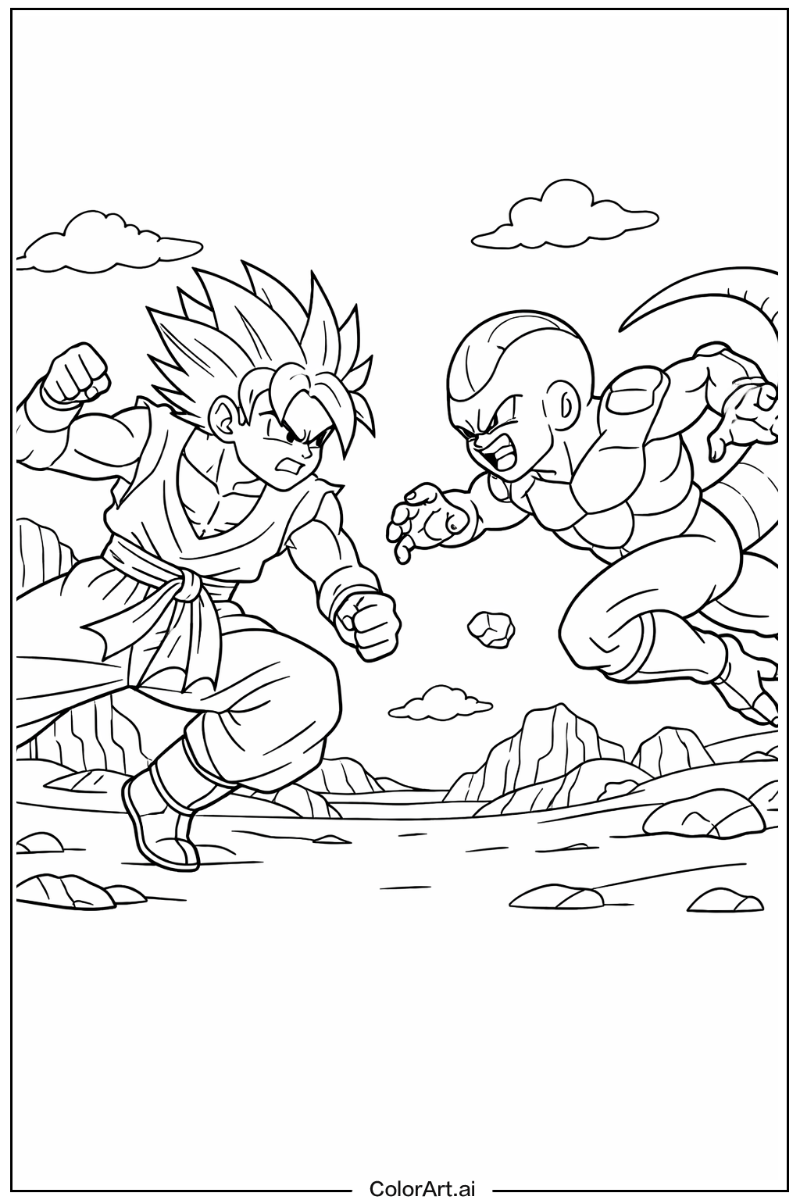 Goku vs frieza Dragon ball z goku Scene