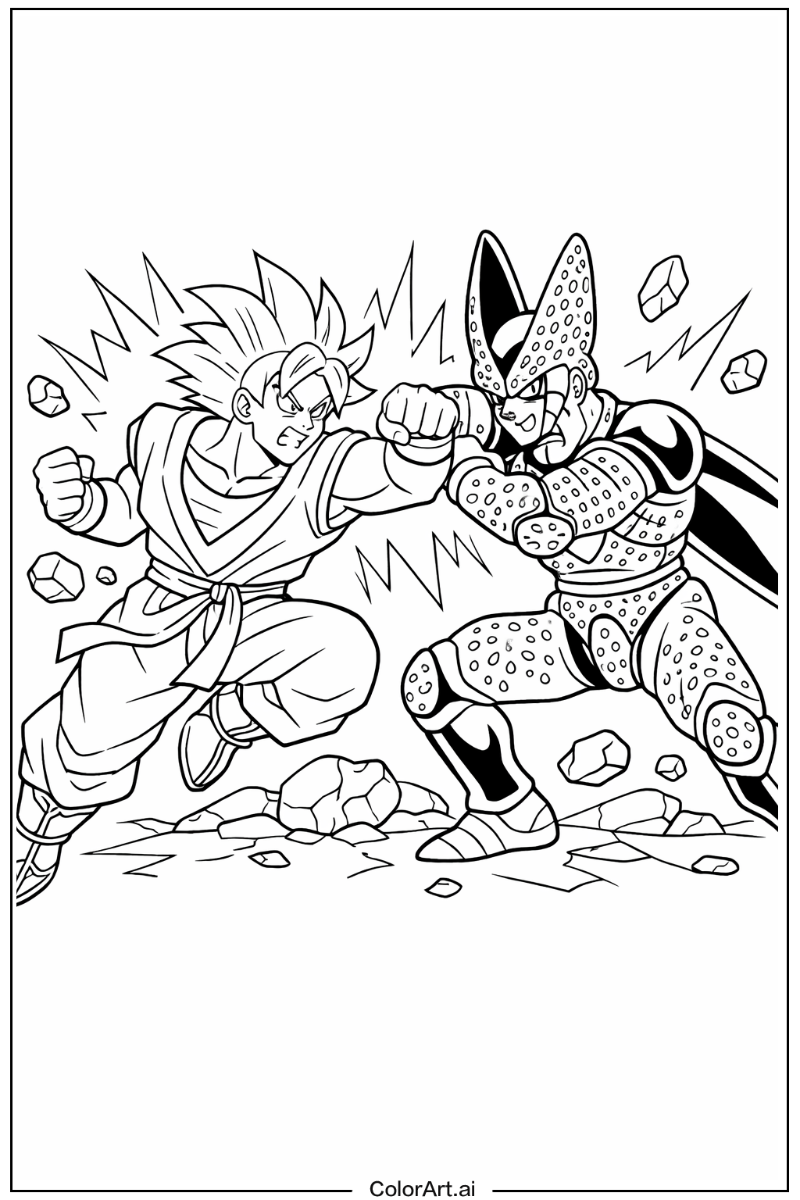 Dragon ball z goku with Goku vs cell Theme