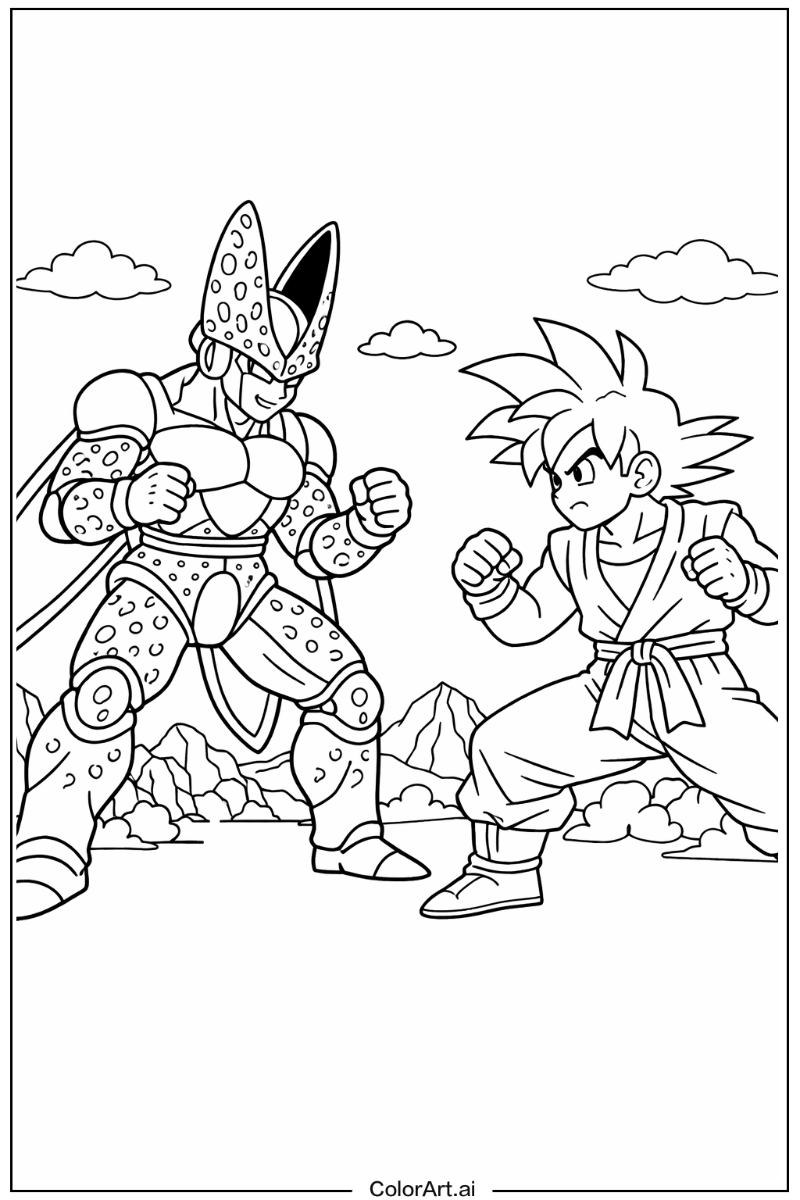 Dragon ball z goku with Cell Theme