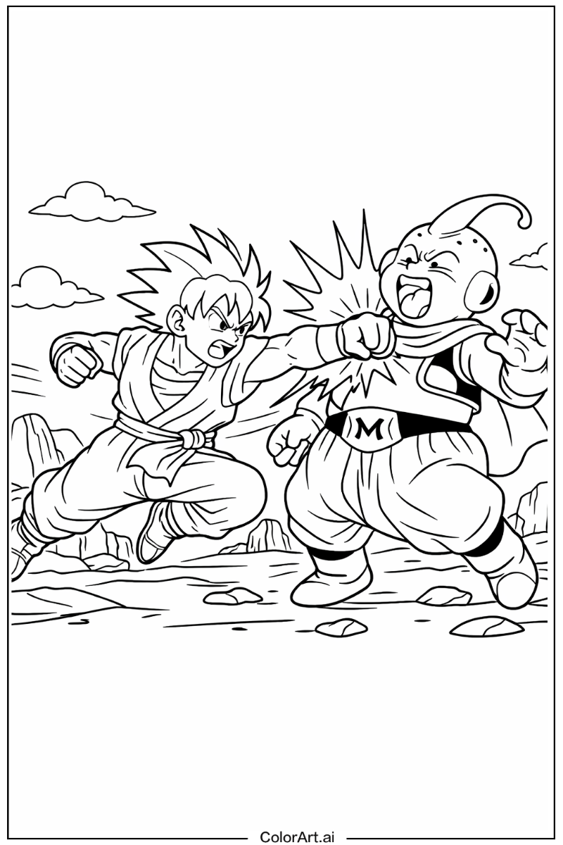 Majin buu Dragon ball z goku Design