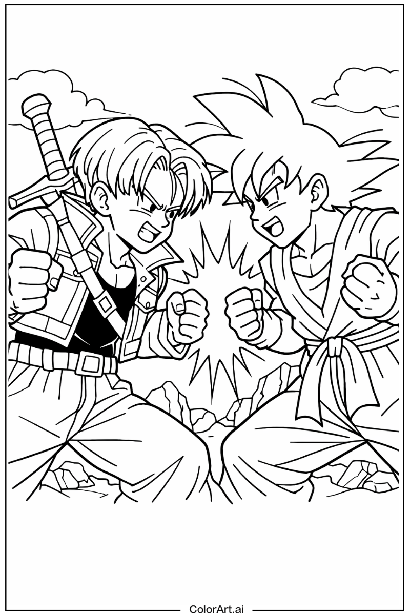 Trunks Dragon ball z goku Design