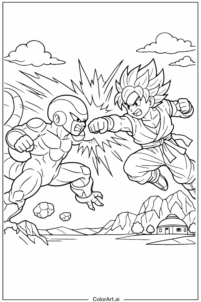 Epic battle Dragon ball z goku Scene