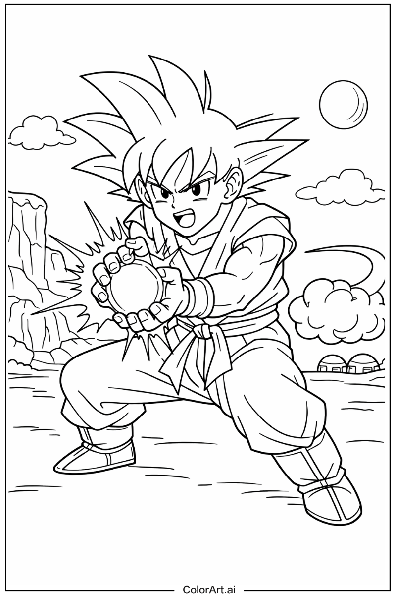 Dragon ball z goku with Son goku Theme 2