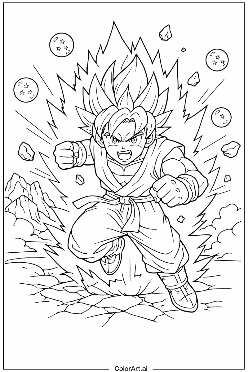 Saiyan Dragon ball z goku Scene 2