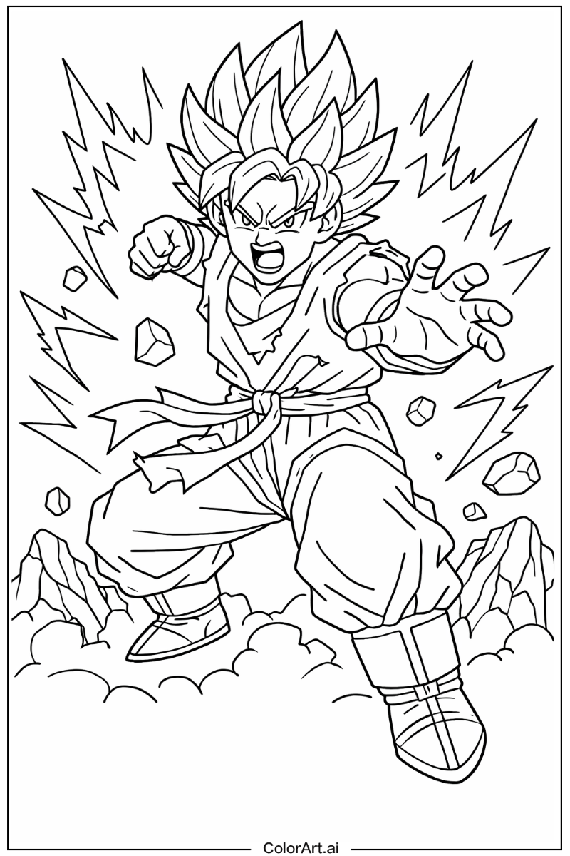 Dragon ball z goku with Super saiyan Theme 2