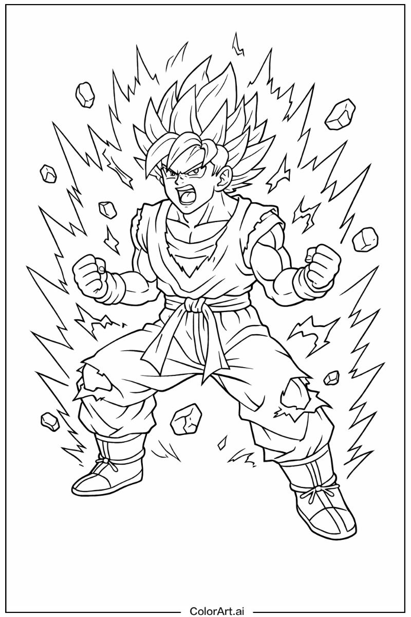 Super saiyan 2 Dragon ball z goku Design 2