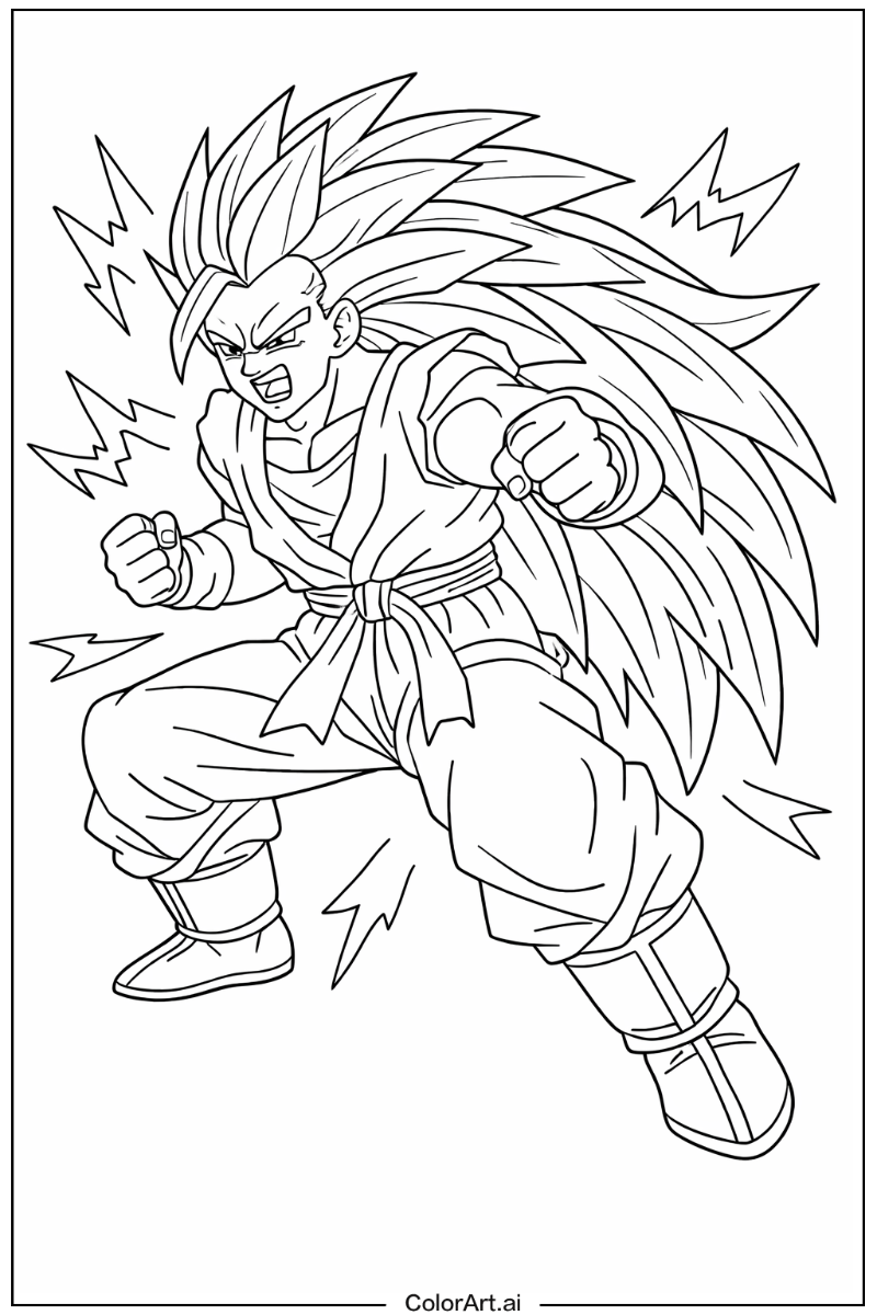 Super saiyan 3 Dragon ball z goku Scene 2