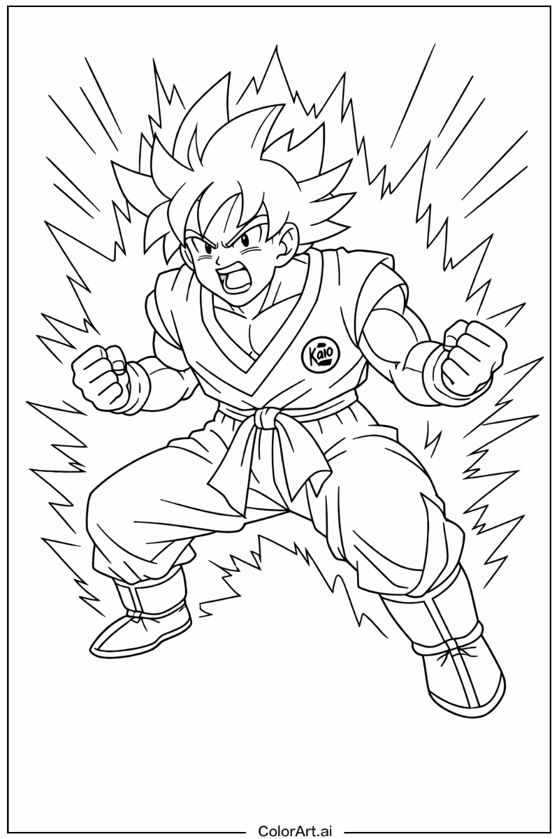 Dragon ball z goku with Kaio-ken Theme 2