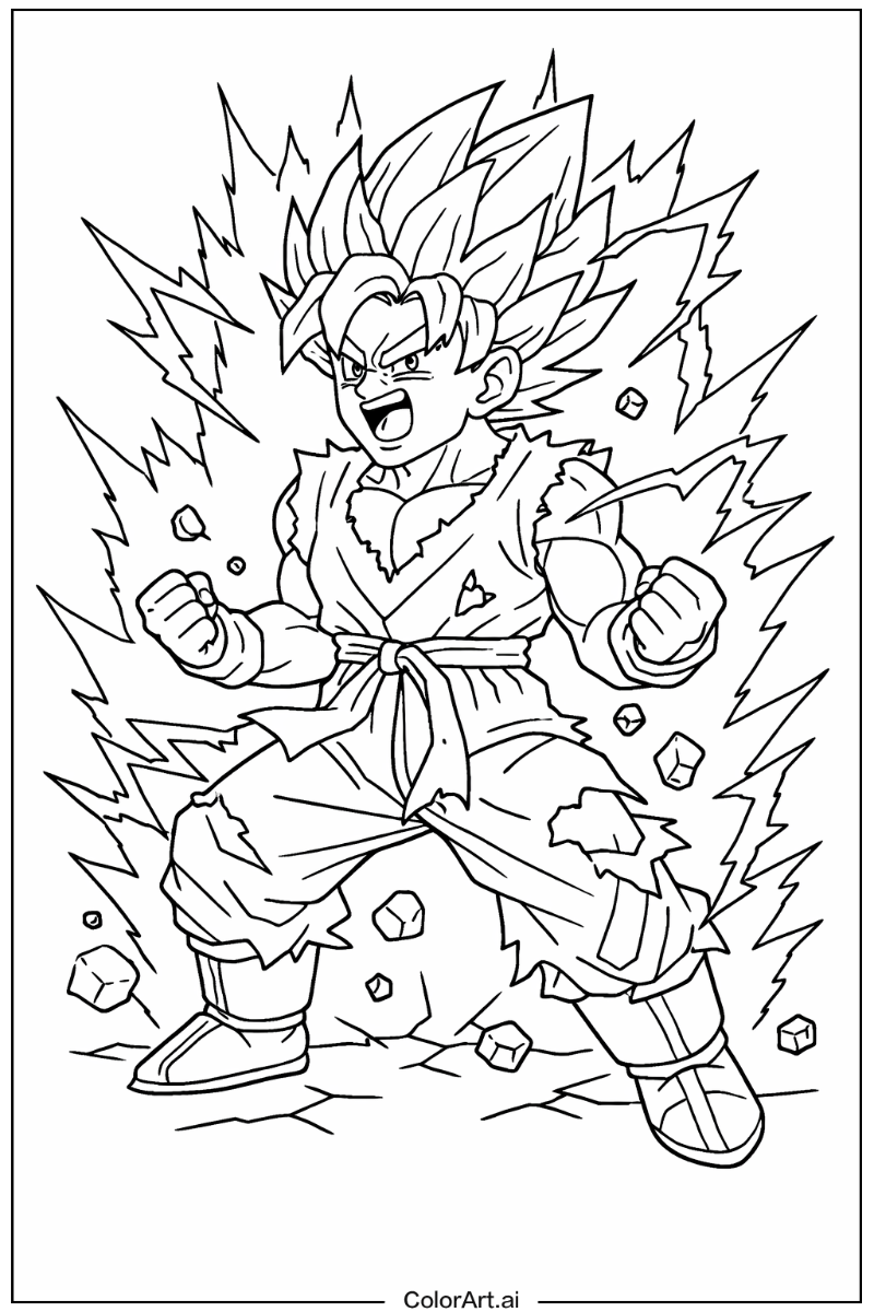 Super saiyan 2 Dragon ball z goku Design
