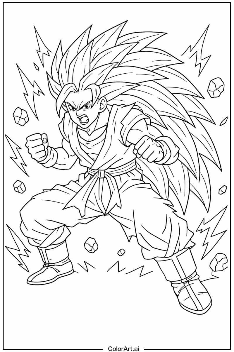 Super saiyan 3 Dragon ball z goku Scene