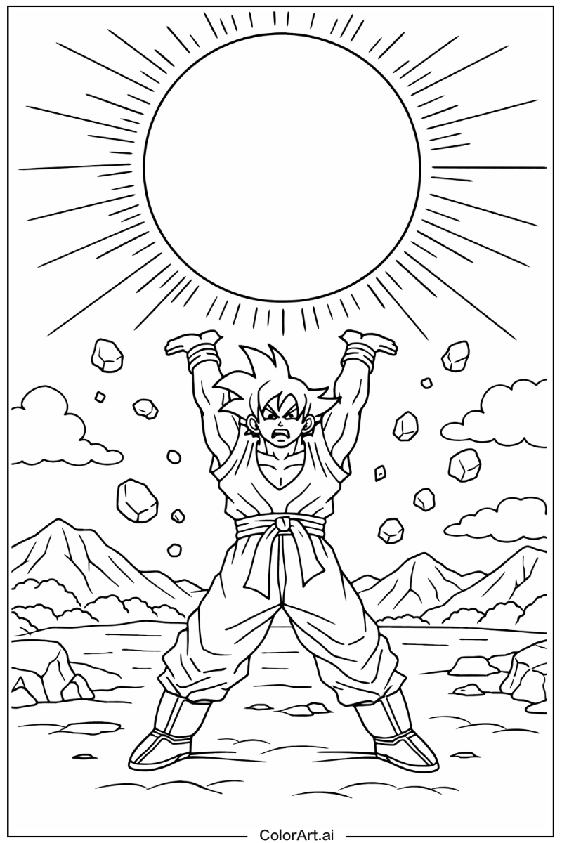 Spirit bomb Dragon ball z goku Design