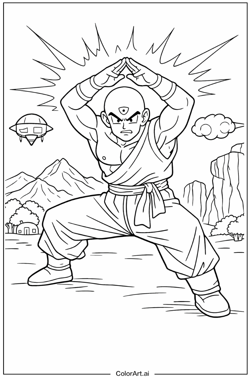 Tien Dragon ball z Design