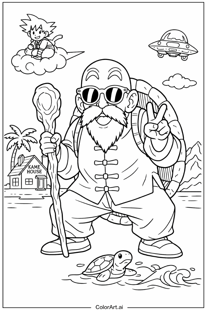 Dragon ball z with Master roshi Theme