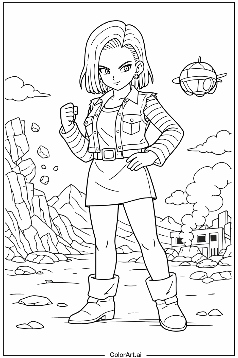 Dragon ball z with Android 18 Theme 2