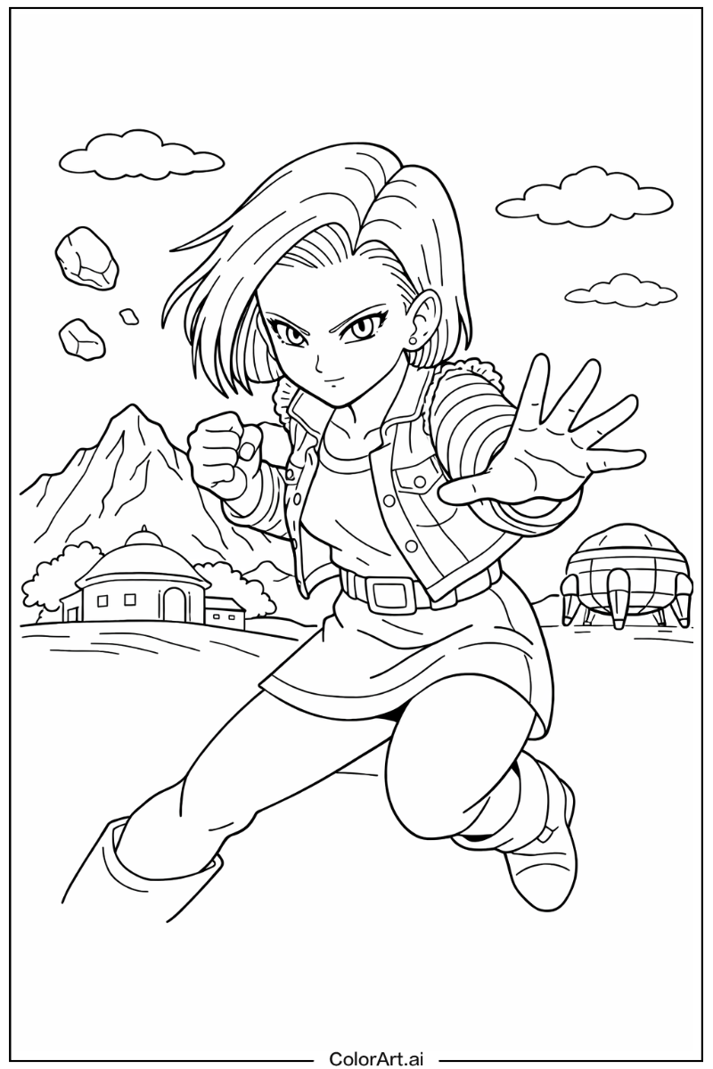 Dragon ball z with Android 18 Theme 3