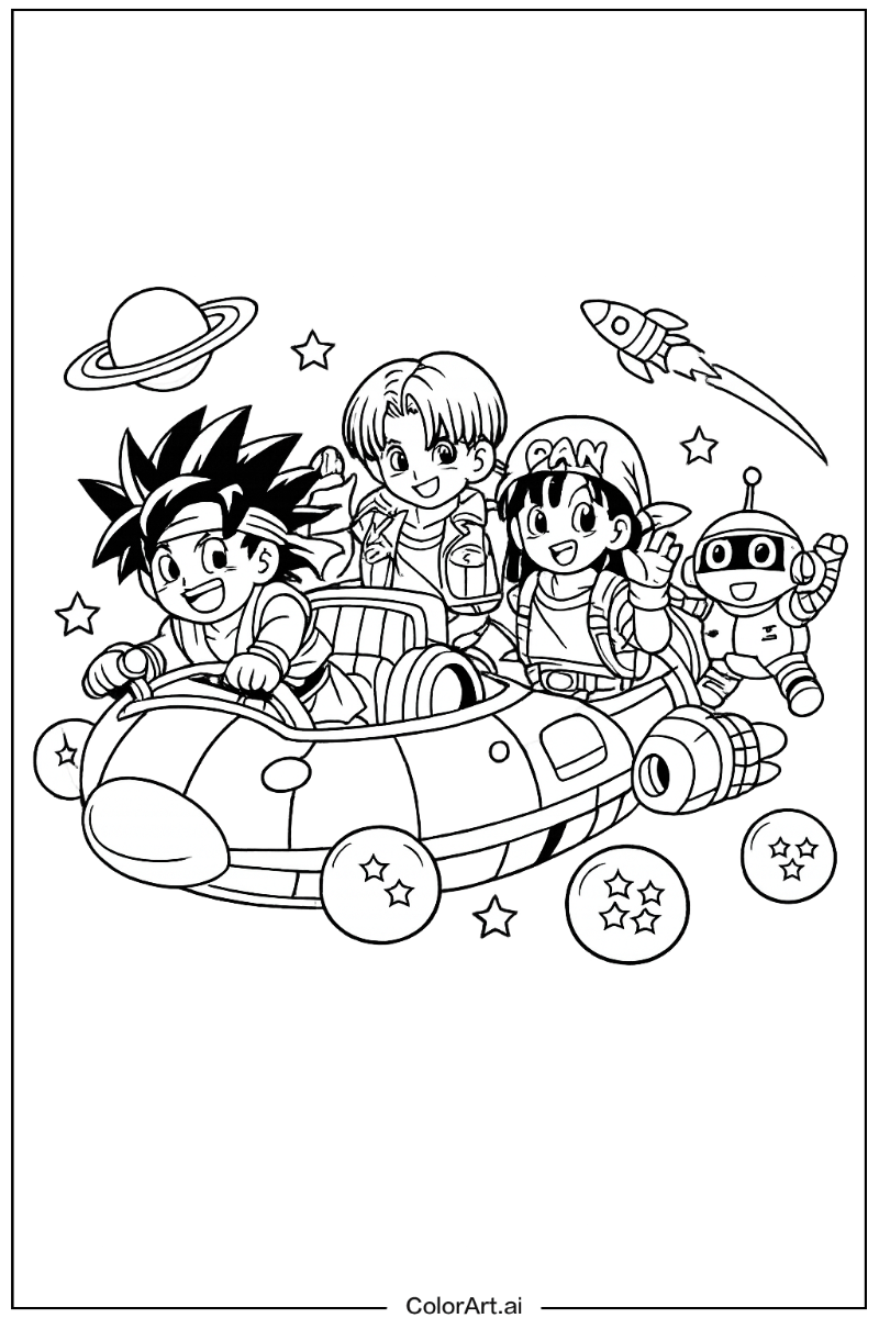 Dragon ball with Dragon ball gt space adventure Theme