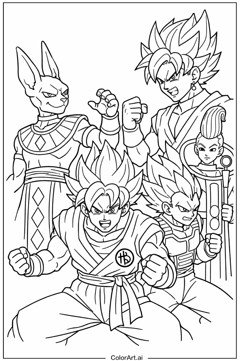 Dragon ball with Dragon ball super gods scene Theme