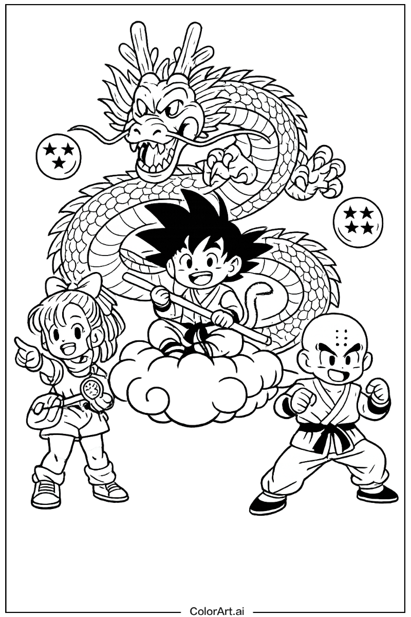 Dragon ball adventure scene Dragon ball Design