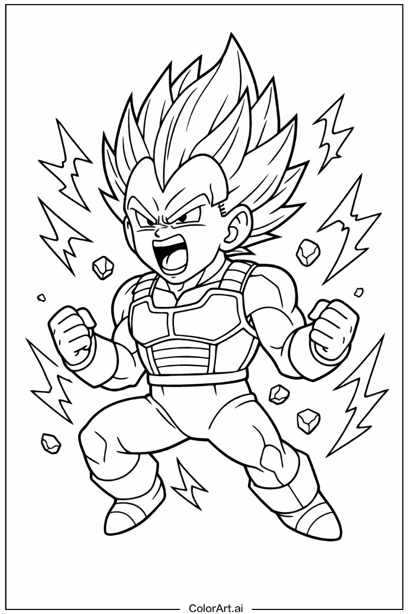 Dragon ball with Super saiyan vegeta Theme
