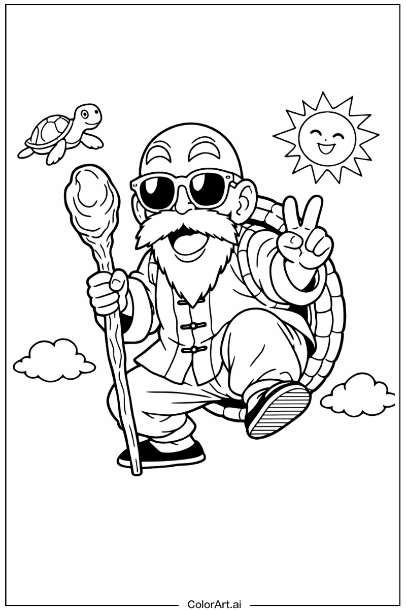 Master roshi Dragon ball Scene