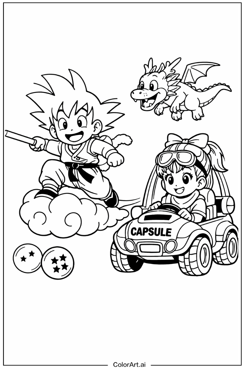 Dragon ball adventure scene Dragon ball Design 2