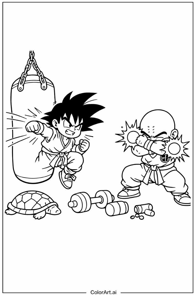 Dragon ball training scene Dragon ball Scene 2