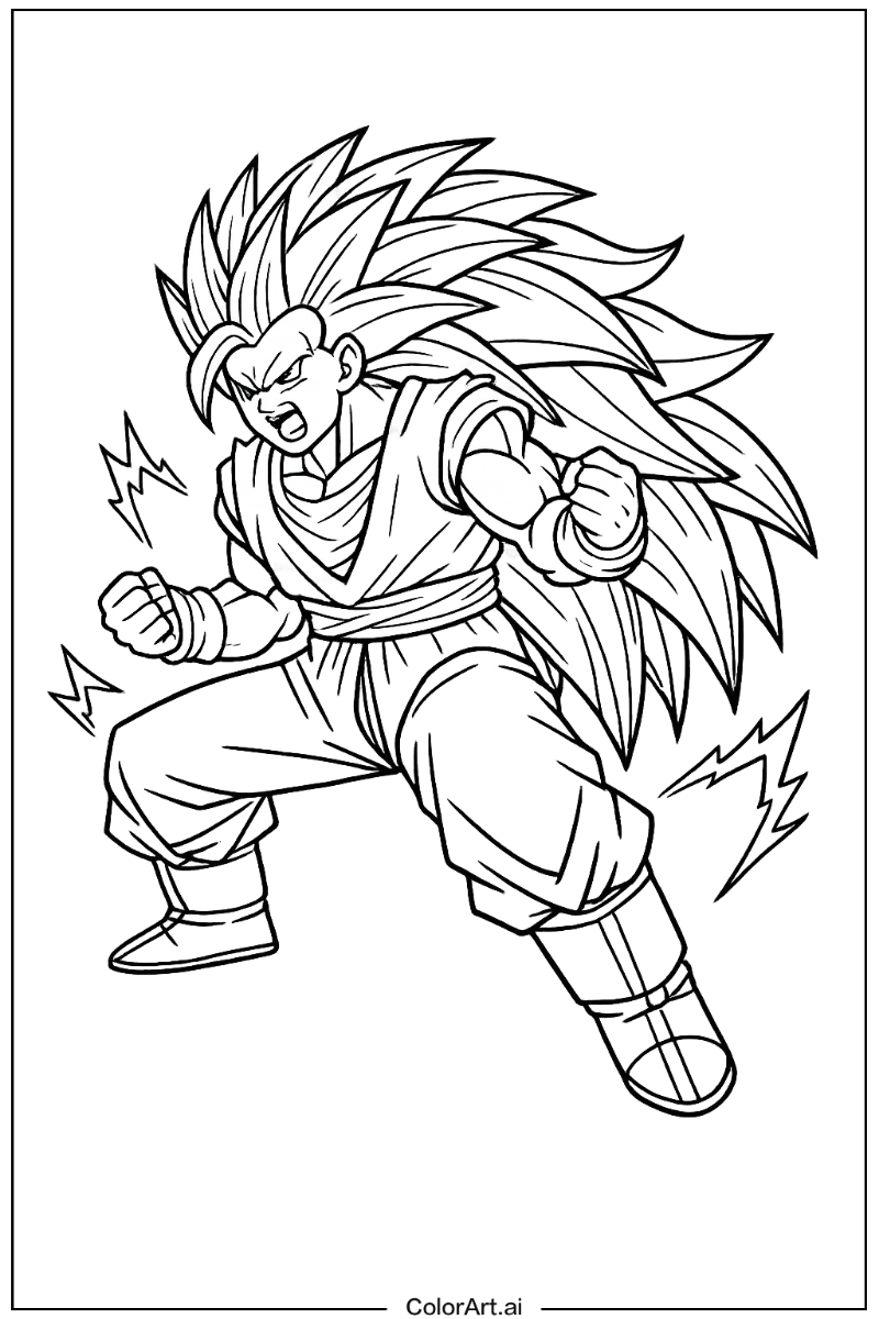 Super saiyan 3 goku Dragon ball Design 2