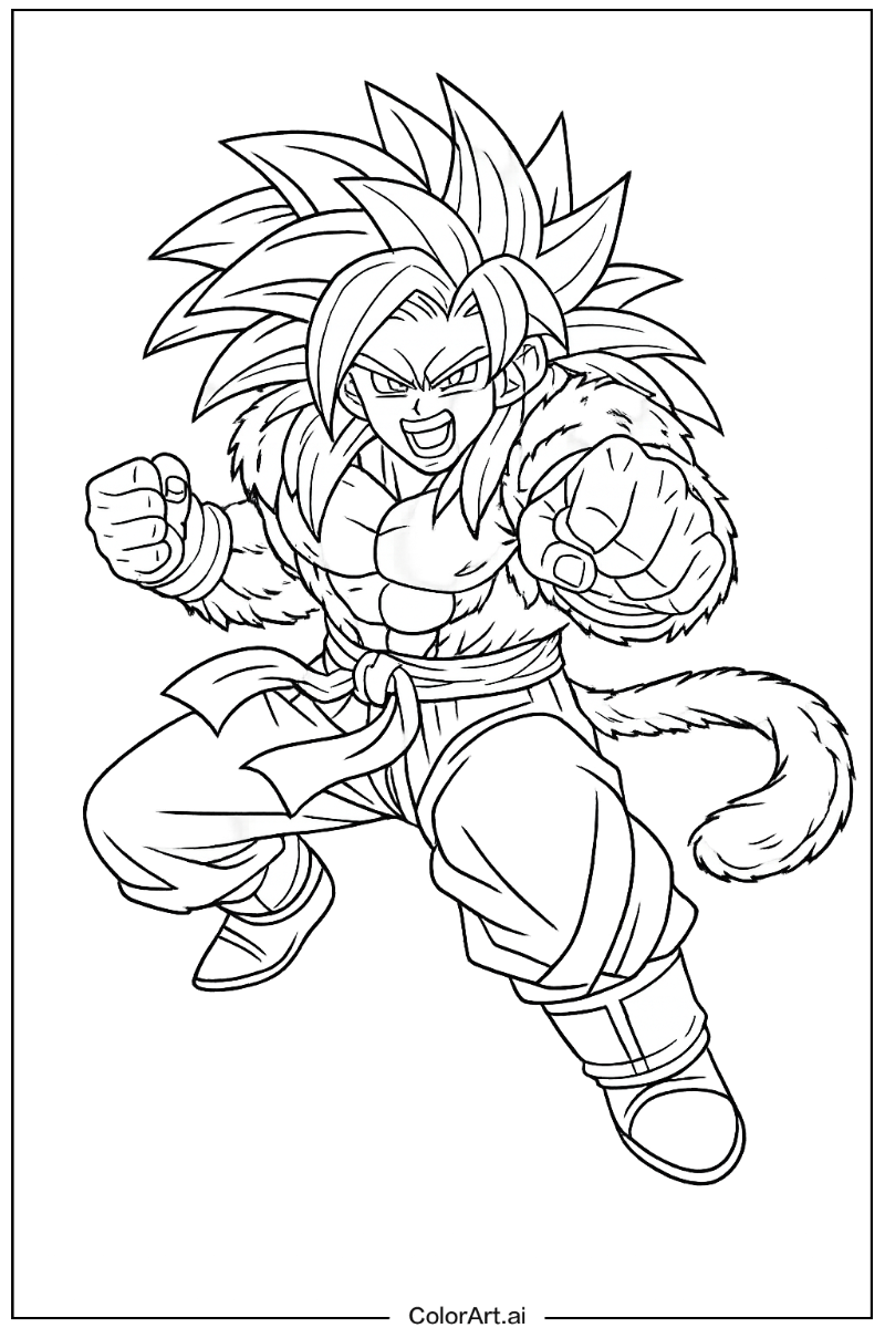 Super saiyan 4 goku Dragon ball Scene 2