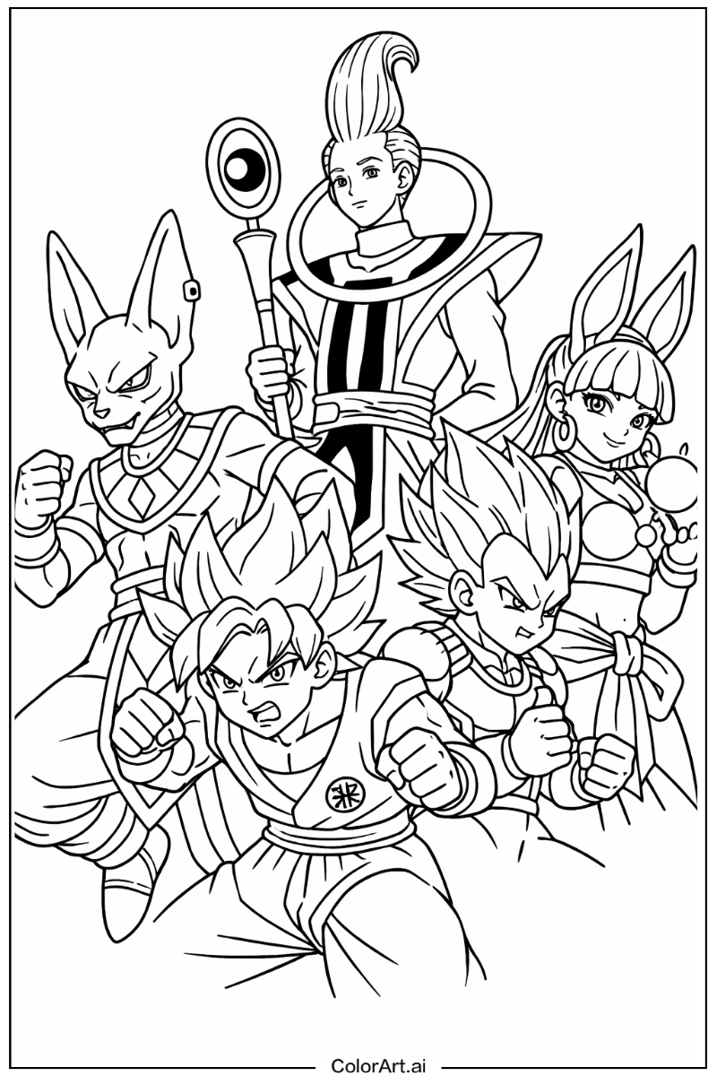 Dragon ball with Dragon ball super gods scene Theme 2