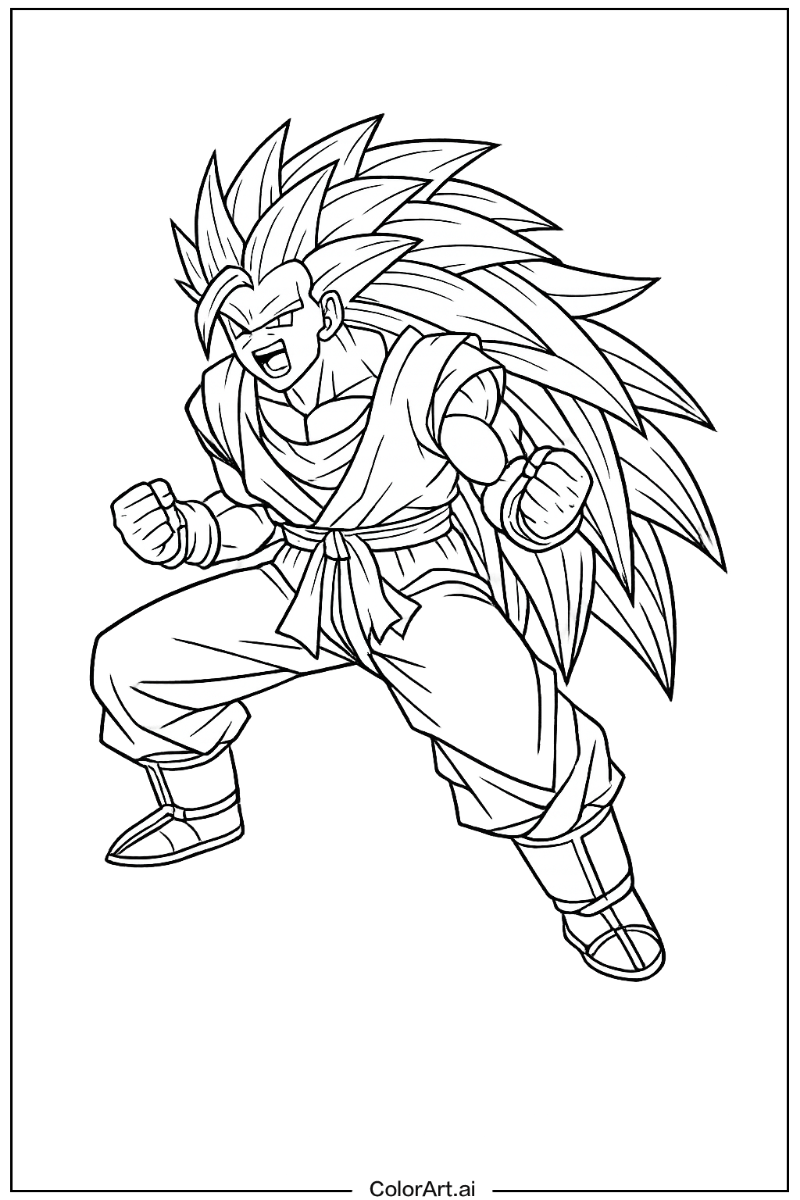 Super saiyan 3 goku Dragon ball Design