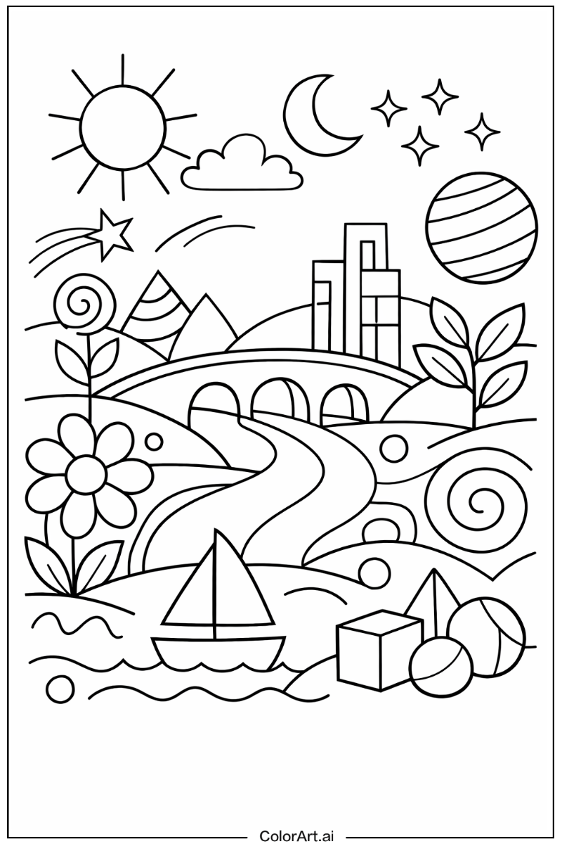 Abstract drawing Drawing Scene