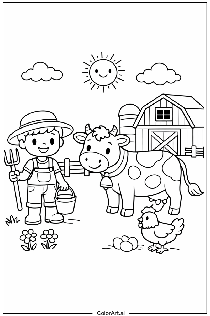 Drawing with Coloring book drawing Theme