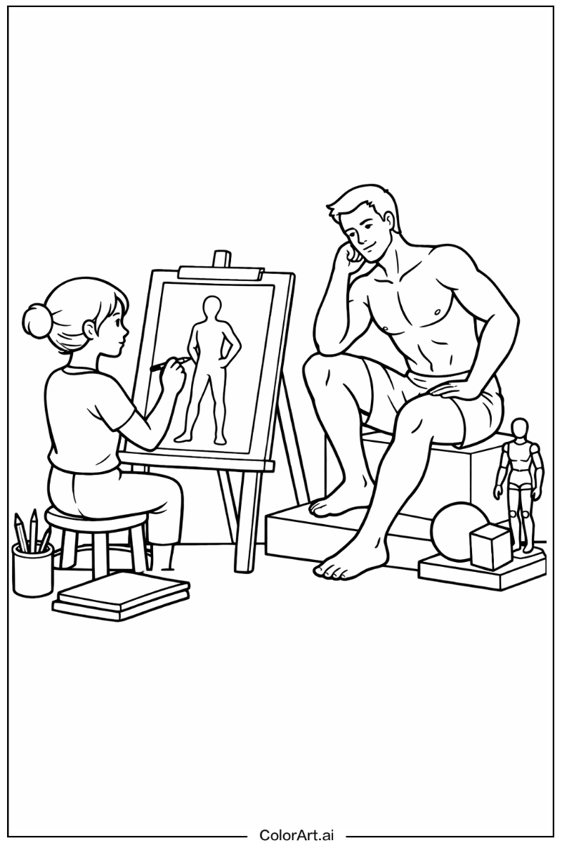 Drawing with Figure drawing Theme