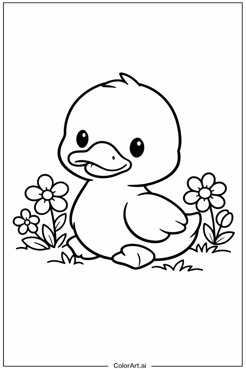 duck with Flowers 2