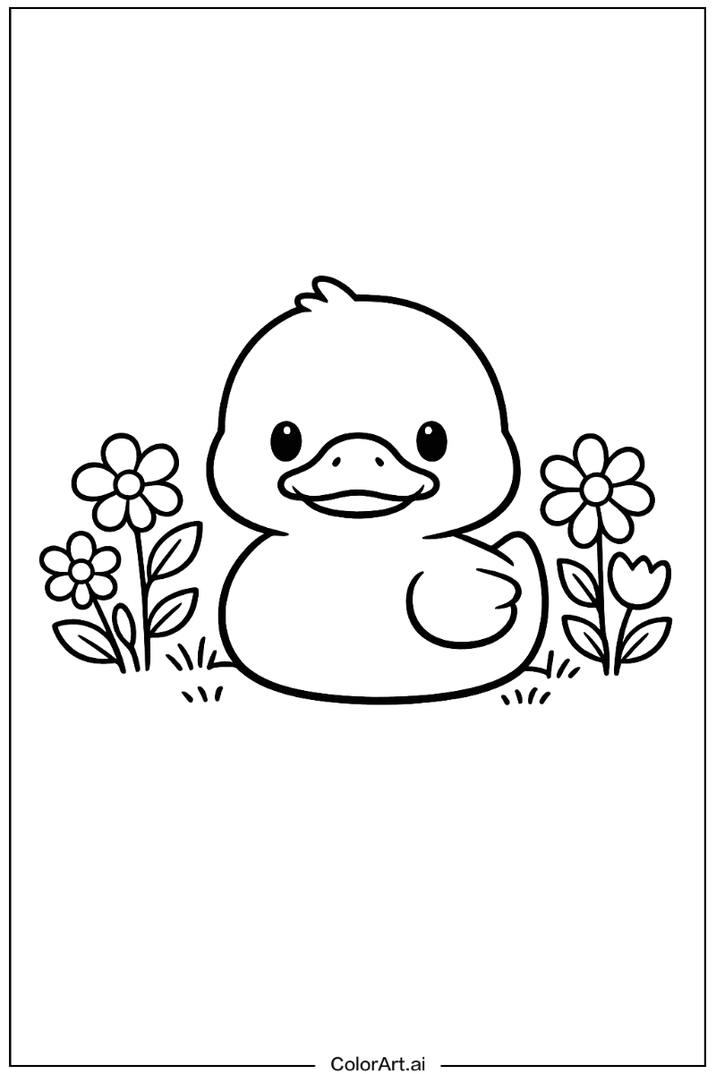duck with Flowers 3