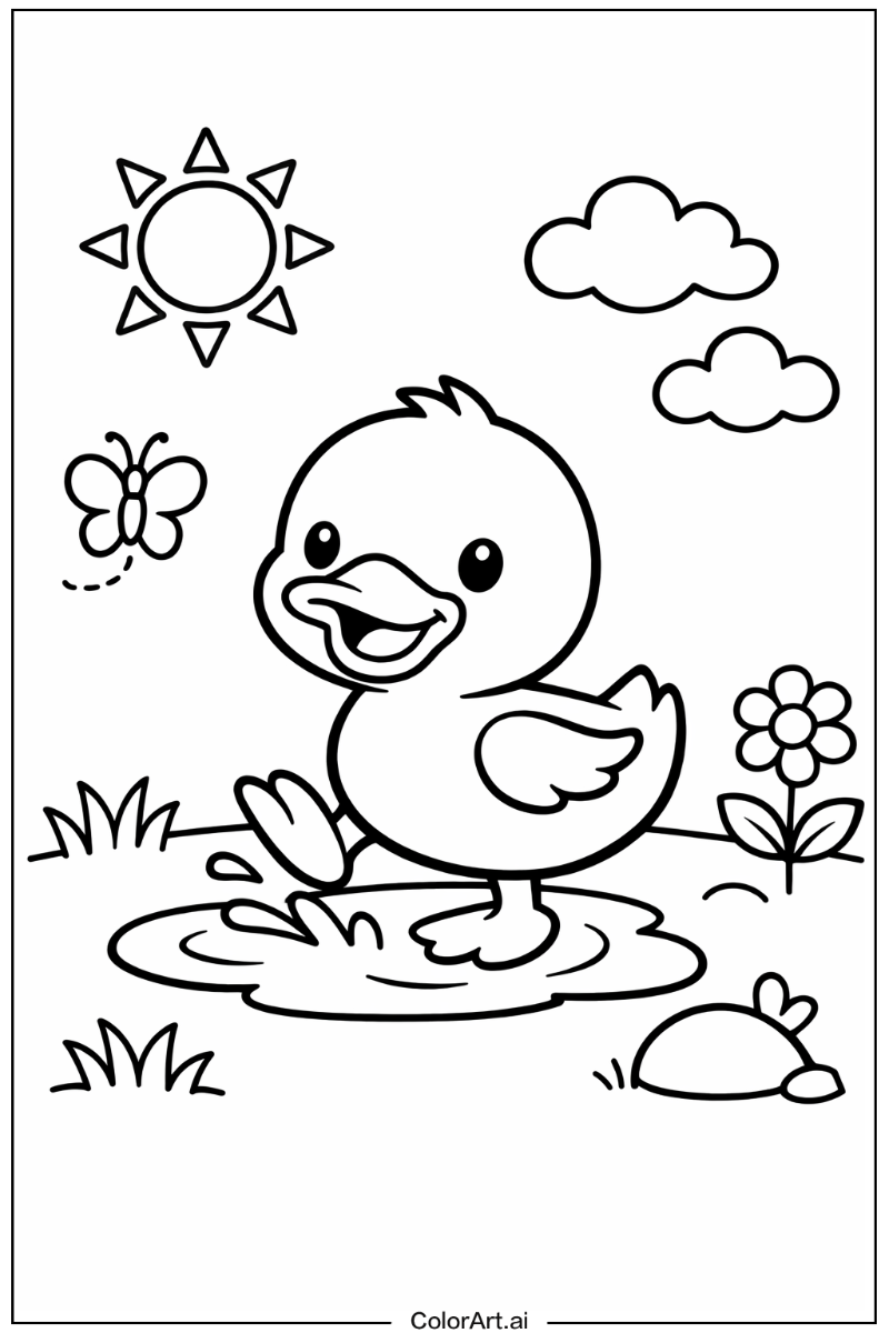 duck Playing Outside 1