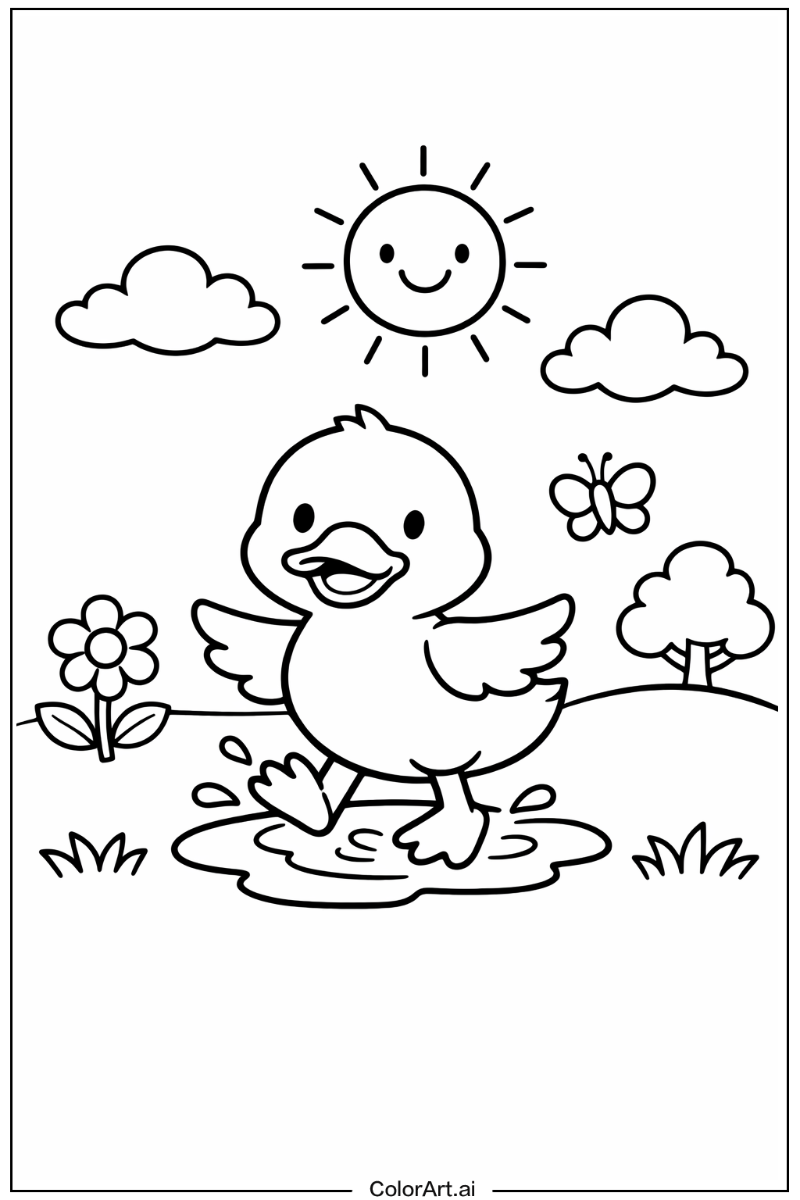 duck Playing Outside 4