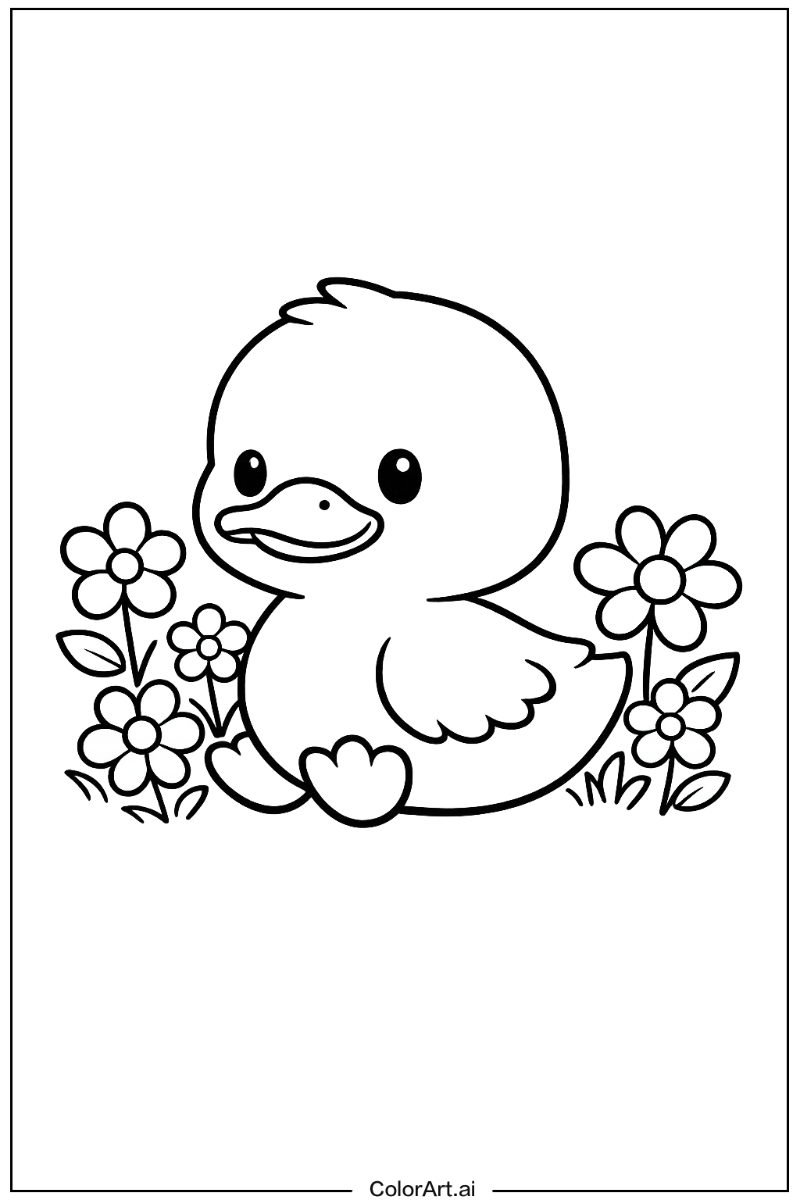 duck with Flowers 4