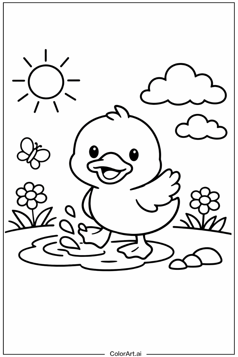 duck Playing Outside 5